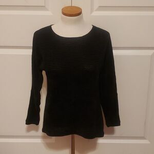 Status by Chenault Black Chenille Sweater